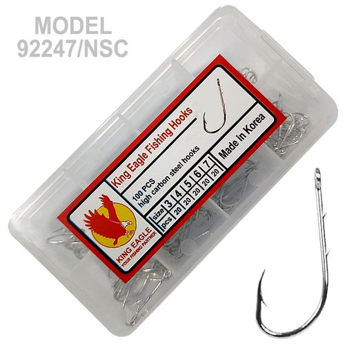 100 fishing hooks king Eagle korea size 6