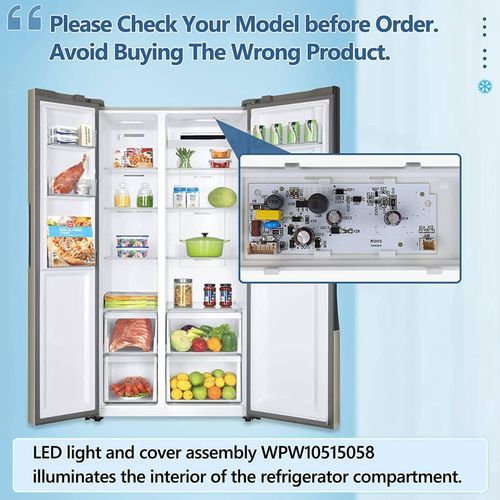 Whirlpool WPW10515058 Refrigerator Led Light Assembly (AP6022534