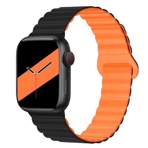 Buy RUPELIK (41mm Silicone Megnatic Lock Strap Orange) Soft Silicone iWatch  Strap Band Compatible with Apple Watch 41mm 40mm 38mm Magnetic Clasp  Adjustable Strap For iWatch Series 7 6 5 4 3
