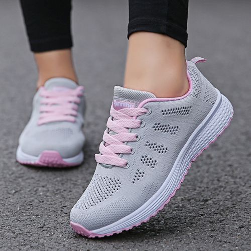 Buy Fashion Ladies Casual Fashion Breathable Mesh Flats Sneakers White Women's Shoes in Egypt