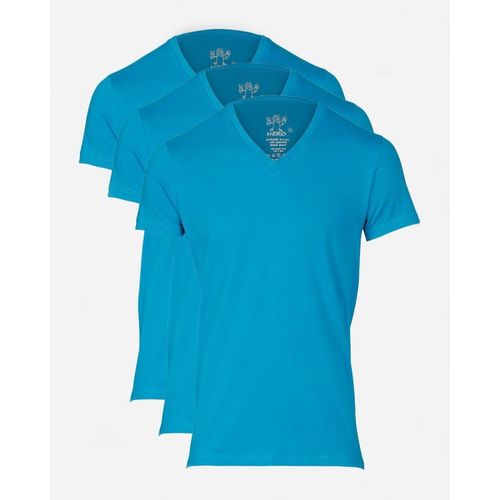 Buy Hero Basics Hero Basic  V Neck T-shirt   95% Cotton  5%Lycra  Set Of 3  Dark Turquoise in Egypt