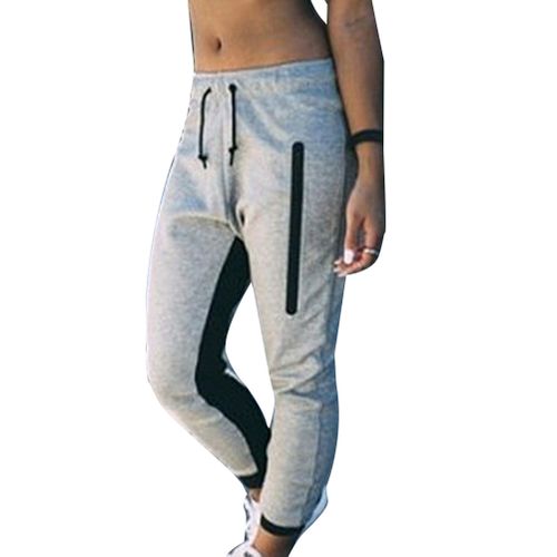 Fashion （Grey）Women Gyms Pants Joggers Casual Pants Fitness