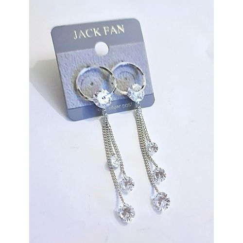 product_image_name-Generic-سولارا حلق الكريستالات المتدليه ستانليس ستيل فضي - بريمه-2