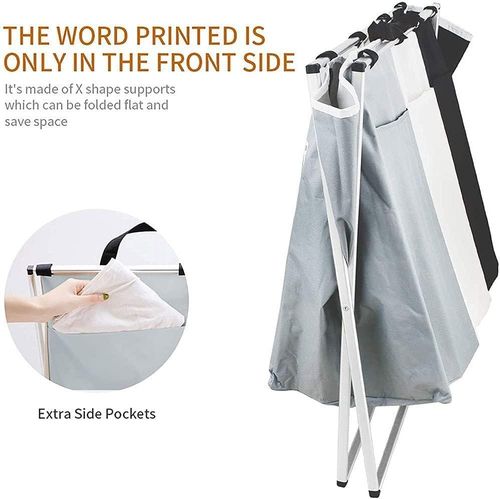 product_image_name-Generic-سلة غسيل جوزي بثلاثة أقسام مطبوعة للألوان الداكنة والفاتحة، سلة قابلة للطي مع حقائب أوكسفورد مقاومة للماء وإطار من الألومنيوم، لتخزين الملابس القابلة للغسل للمنزل أو السكن الطلابي-3