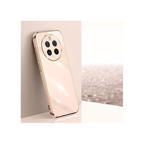 product_image_name-Generic-Case Compatible with Realme 12 Pro/Realme 12 Pro Plus Case Cover Electroplated Silicone TPU Soft Rubber Shockproof Non-Slip Flexible Protective Case Cover (Rose Gold) -1
