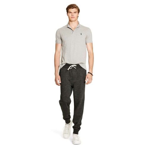 polo cotton blend fleece pants