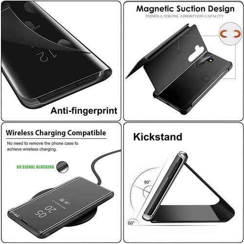 product_image_name-Generic-حافظة حماية A15 من الجلد الاصلي قابلة للطي بزاوية 360 درجة لموبايل سامسونج جالاكسي 5G، شبكة الجيل الخامس بلاستيك، أسود-5