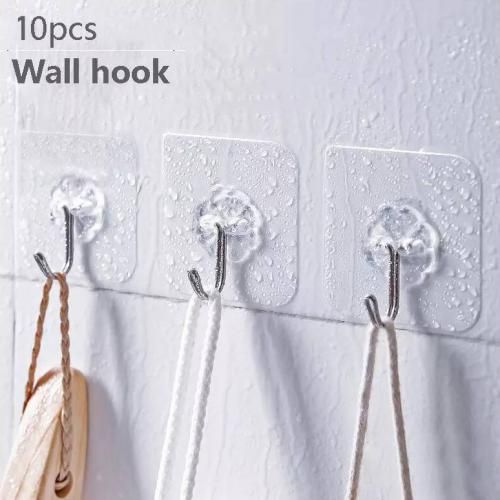 Generic (10 Pcs)Self-adhesive Hooks For Hanging Bathroom Towels @ Best  Price Online