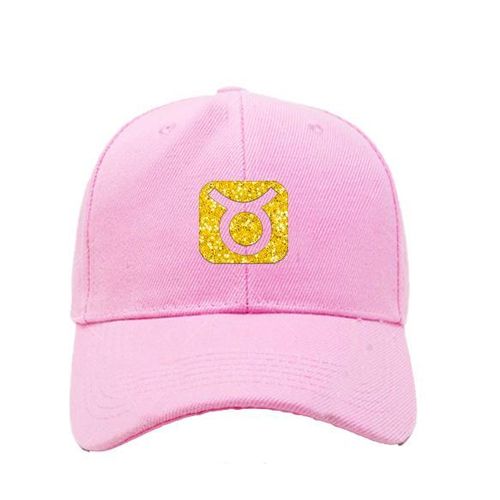 product_image_name-Generic-CAP (Pink) Logo Golden for men and women with sun protection.sports cap with distinctive shapes(Taurus) -1