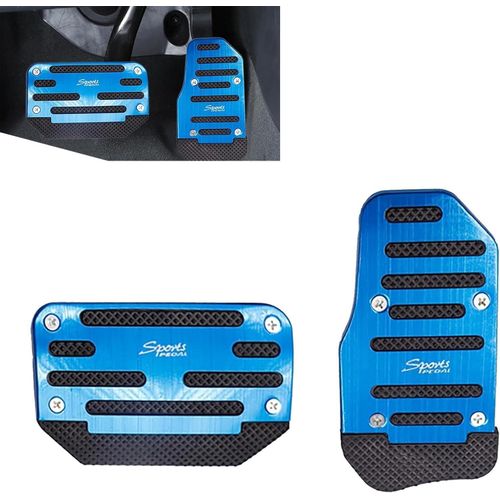 product_image_name-Generic-مجموعة دواسات القدم مانعة للانزلاق للفرامل ودواسة الوقود، إكسسوارات سيارات متوافقة مع جميع السيارات (مجموعة دواسات أوتوماتيكية - قطعتين - لون أزرق)-1