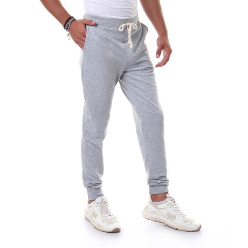 Kady Elastic Waist With Drawstring Sportive Sweatpants - Heather Grey ...