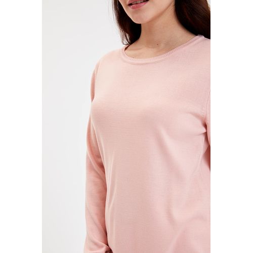 Defacto Woman Tricot Long Sleeve Tricot Tunic - ROSE