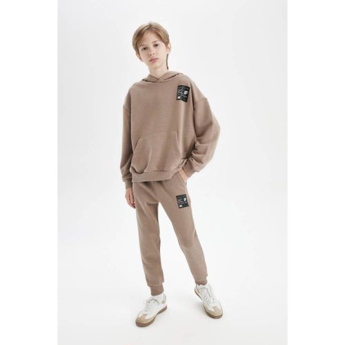 product_image_name-Defacto-Boy Hooded Oversize Fit Sweat Shirt - Vison-4