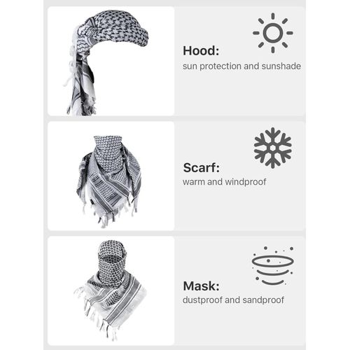 product_image_name-Generic-وشاح شماغ-غطاء رأس للجندي الحر، وشاح كوفية تكتيكي، وشاح صحراوي عربي، وشاح عرفات فلسطيني رجالي، 110 في 110 سم، طقم أخضر وبني-6