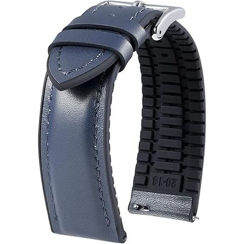 product_image_name-Generic-هواوى جى تى 2 اي  / جى تى 2برو  / جى تى 2 46ملم - جى تى 3 46 ملم-46 ملم سوار ساعة بديل من جلد السيليكون 22 مم - مشبك فضي ازرق-1