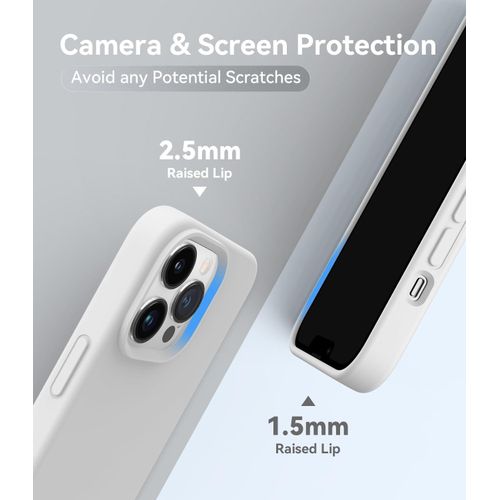 product_image_name-Generic-غطاء سيليكون بطبقتين ناعم مع بطانة ميكروفايبر لأبل آيفون 13 برو 6.1 إنش (أبيض)-1