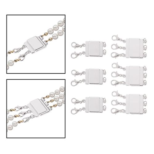 6 Pcs Layered Necklace Spacer Clasps Three-Strand Multi Necklace Layering  Clasps Separators Connectors for Bracelet Craf 