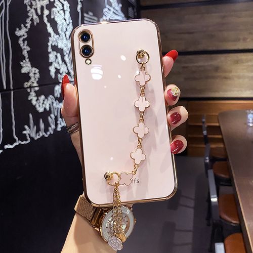 Generic Casing For Vivo Y1S Back Four Leaf Clover Bracelet Luxury