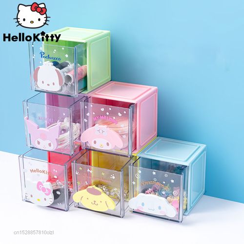 Sanrio Character Cute Cube Case / 7. Kuromi / 6cm mini Storage Box