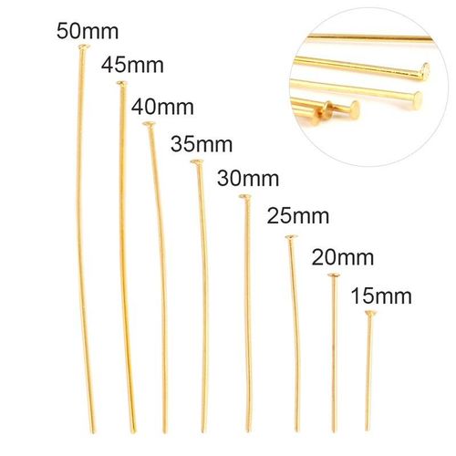 100pcs 316L Stainless Steel Flat Head Pin For Jewelry Making