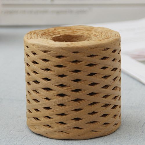 200m Natural Raffia Paper Ribbon, Raffia Paper Cord, Wrapping Cord