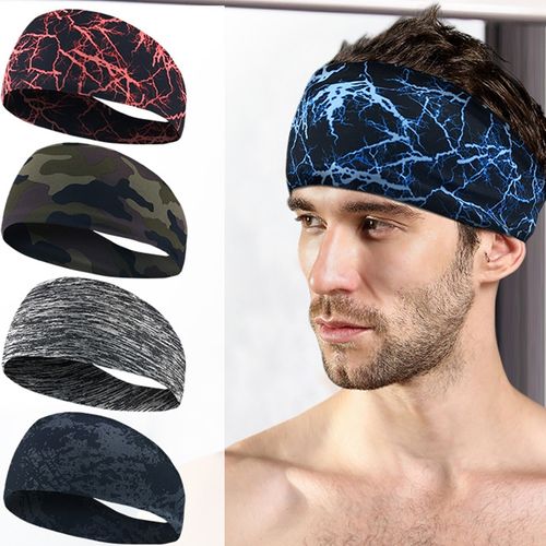 Generic Absorbent Cycling Yoga Sport Sweat Headband Men Sweatband For Men  And Women Yoga Hair Bands Head Sweat Bands Sports Safety(Graffiti) @ Best  Price Online