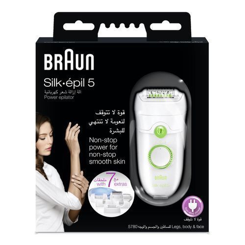 تسوق Silk Epil 5 5780 Power Epilator With 7 Extras White اونلاين جوميا مصر