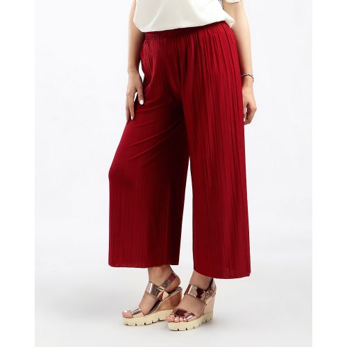 Goelia بنطلون بليسيه باستك على الوسط - مارون