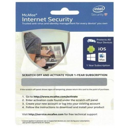 اشتري McAfee Internet Security - 1 Year Activation Card في مصر