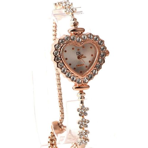 DR Women’s Casual Watch - Stainless Steel Material - Shape Heart