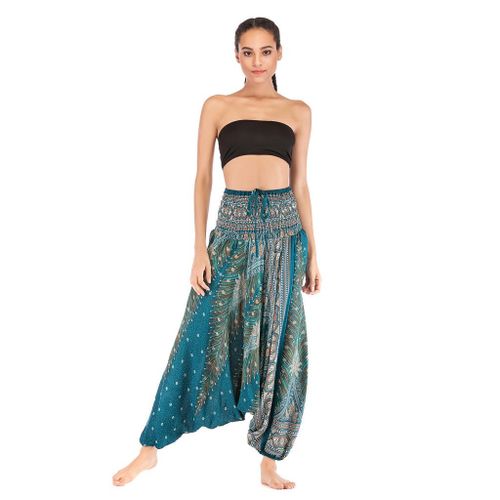 Generic Women's Floral Print Harem Pants Boho Yoga Pants Long