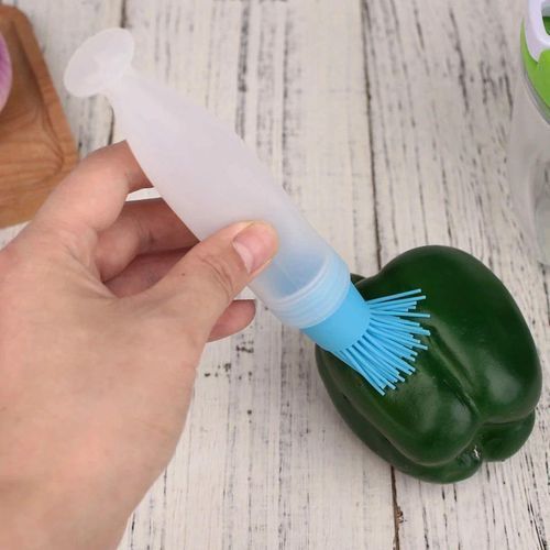 1pc ,Brush head Random Color Silicone Pastry Brush, Basting Brush For  Cooking, Kitchen Brush Butter Brush For BBQ, Baking Brush For Home,Silicone Baking  Brush,Bbq Basting Brush,Kitchen Cooking Brush For Home Use