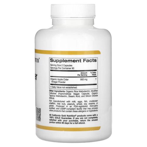 product_image_name-California Gold Nutrition-Fermented Apple Cider Vinegar180 Vegetarian Capsules 450 mg per capsule-2