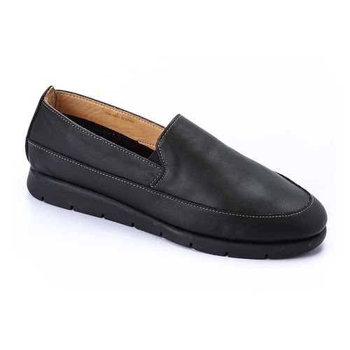 Buy Darkwood Genuine Leather Platform Slip On Shoes - Black in Egypt