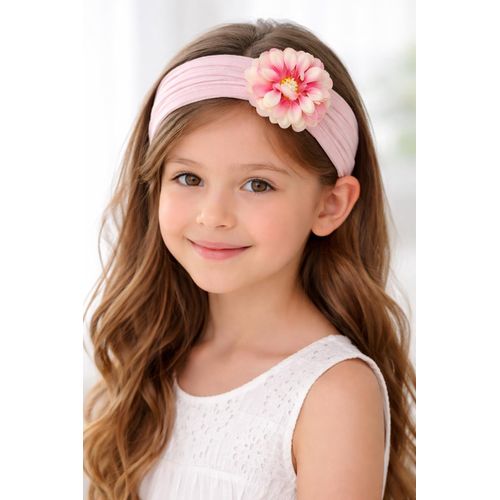 product_image_name-Generic-طقم بندانا بناتي مزينة بالزهور – 3 قطع (وردي، خوخي، أزرق فاتح)-3