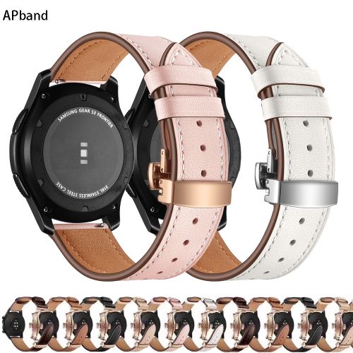 20mm 22mm Band For Samsung Galaxy watch 5/pro/3/4/classic/Active 2 Sport  watch bands leather bracelet Huawei GT-3-Pro-2-2e strap