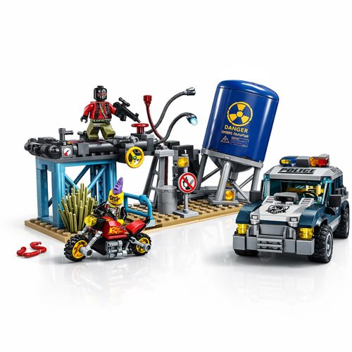 product_image_name-Qman-مجموعة مكعبات بناء قوة معركة الشرطة – مطاردة شرطة كيومان وقطاع الطرق – 296 قطعة – 3 شخصيات ميني فيجر –-1