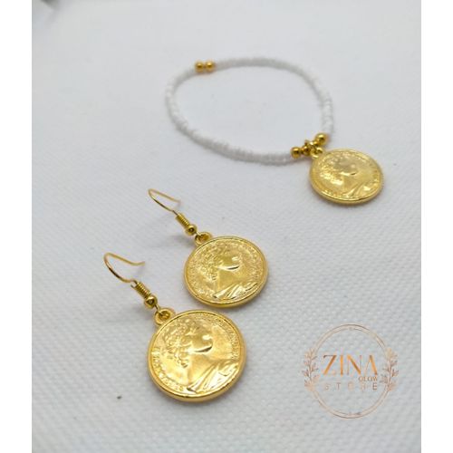 product_image_name-Generic-طقم Zina Glow Storeعقد ( White African Beads) مصنوع  يدوي من الخرز الافريقى اللون الأبيض-5