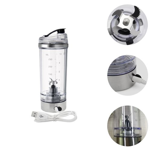 250ml Electric Protein Shaker Mixer Cup Potable USB Charging Coffee Milk  Blender Water Bottle Drinkware