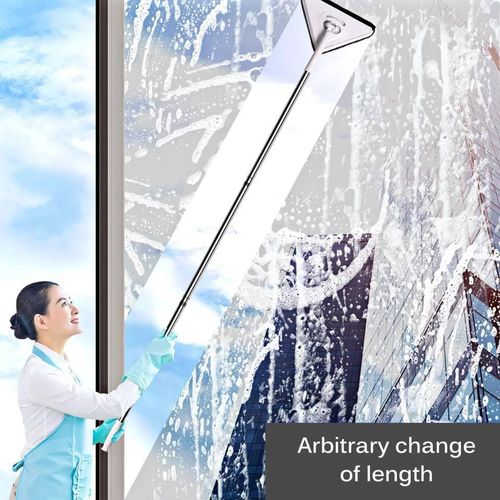 product_image_name-Generic-The Amazing 3-in-1 Cleaning Set: 1 triangular parquet mop, 1 glass mop, 1 replacement parquet mop, 1 replacement mop head with a long stainless steel handle for glass and floor mops. High-quality microfiber material with 360-degree rotation.-2