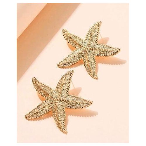 product_image_name-Generic-Women’s Starfish Design Earrings – Elegant Gold Hoop Earrings with a Coastal Touch – Stylish Accessory for Daily Wear and Summer Occasions-3