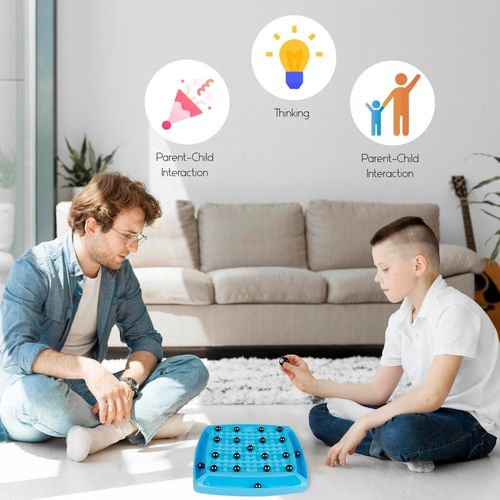 product_image_name-Generic-Dhrana Magnetic Chess Game Set with Stones, Kluster Magnetic Rocks Board Games for Adults Kids 6-8-12 with Strings, Strategy Magnet Chess Board Table Games Set-3