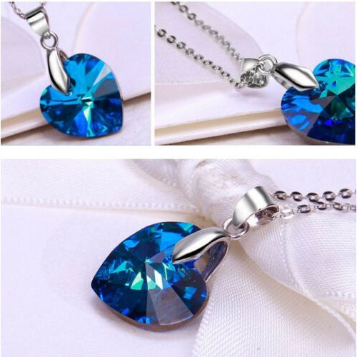 Buy Fashion Titanic Heart - Crystal - Navy Blue in Egypt