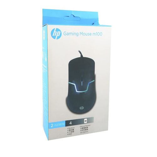 product_image_name-HP-USB Wired Mouse, 4 Buttons, Sunplus 168A Sensor, M100 Black-2