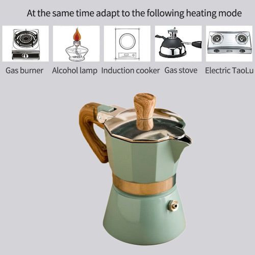Aluminum Italian Moka Pot Espresso Coffee Maker Percolator Stove Top Pot  150/300ML Stovetop Coffee Maker Kitchen Tools