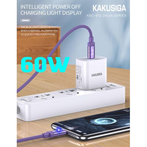 product_image_name-Kakusiga-Charging Cable – 1.2 m – Type-C to Type-C – 60W -3