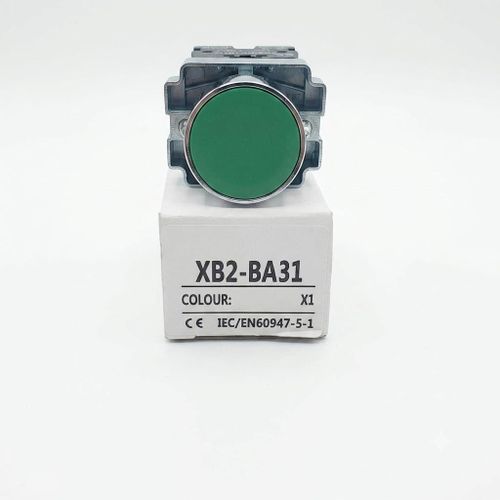 Generic مفتاح ضاغط بوش بوتن معدني لحظي 22 مم 240 فولت (أخضر) -  Control Unit