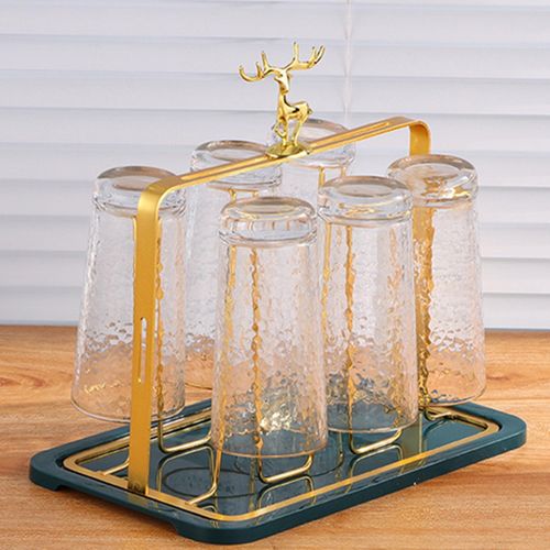 Generic Cup Drying Rack Stand 6 Cup Metal Drainer Holder Rack For Office @  Best Price Online
