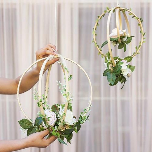 Generic Embroidery Hoops Frame Bamboo Wooden Hoop Rings Home DIY