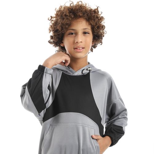 product_image_name-Caesar-بدلة رياضية للأولاد بتصميم متباين - رمادي-5